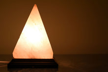 Load image into Gallery viewer, White pyramid salt lamp
