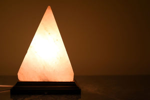 White pyramid salt lamp