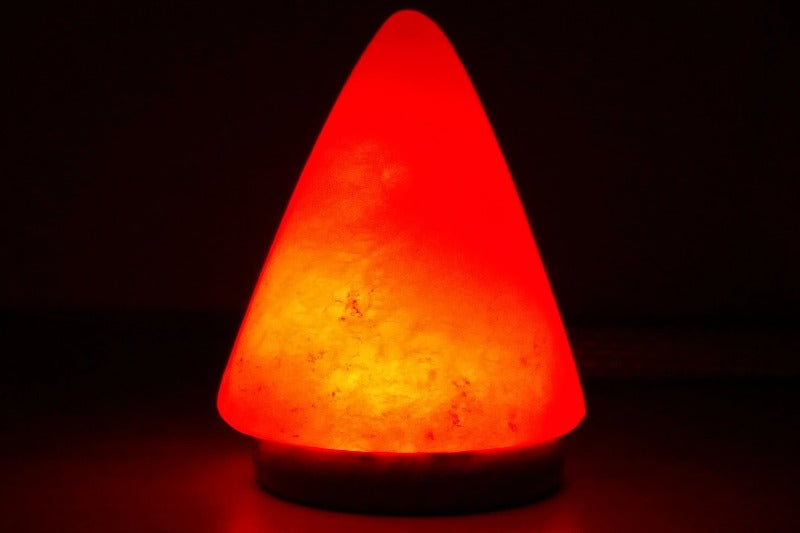 Cone shaped salt lamp