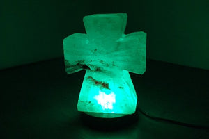 Cross salt lamp