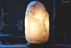 White Himalayan salt lamp