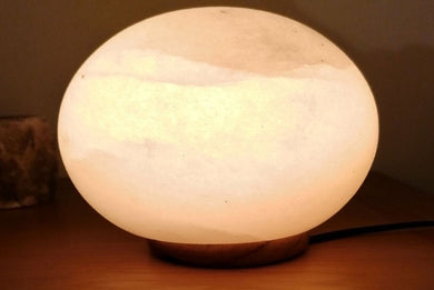 White ball salt lamp