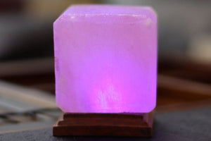 Square Himalayan salt lamp
